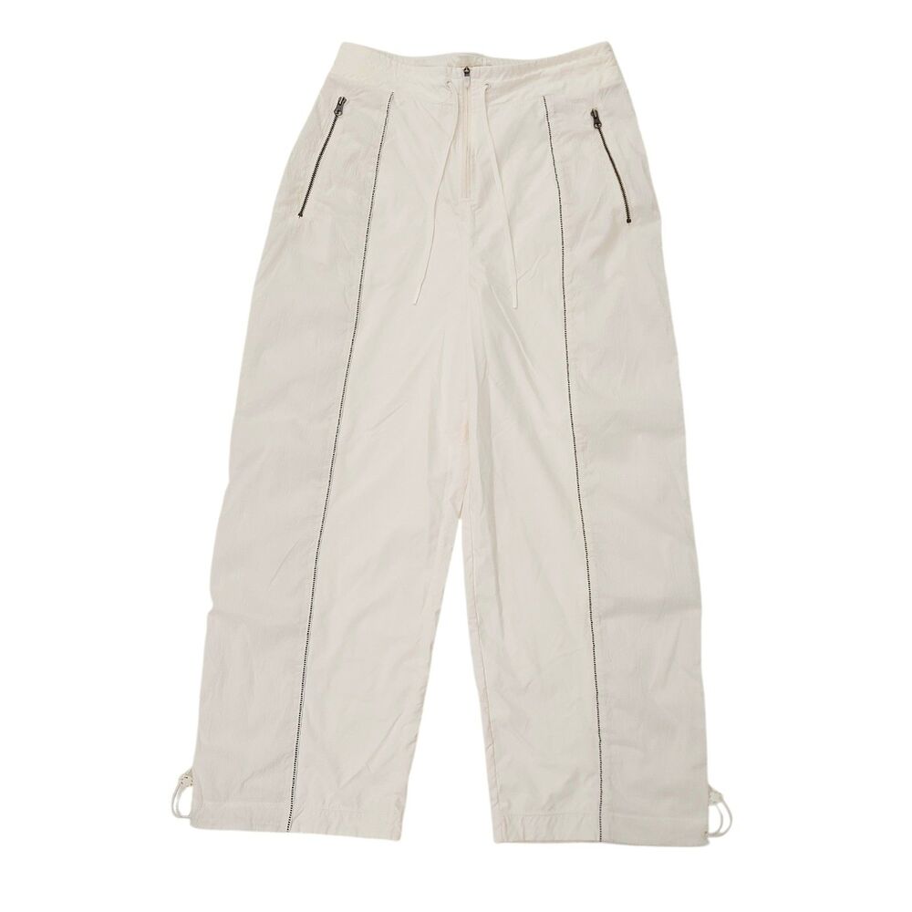 Nike Running Division Track Pants Womens Medium Beige Dri-Fit Lightweight Loose